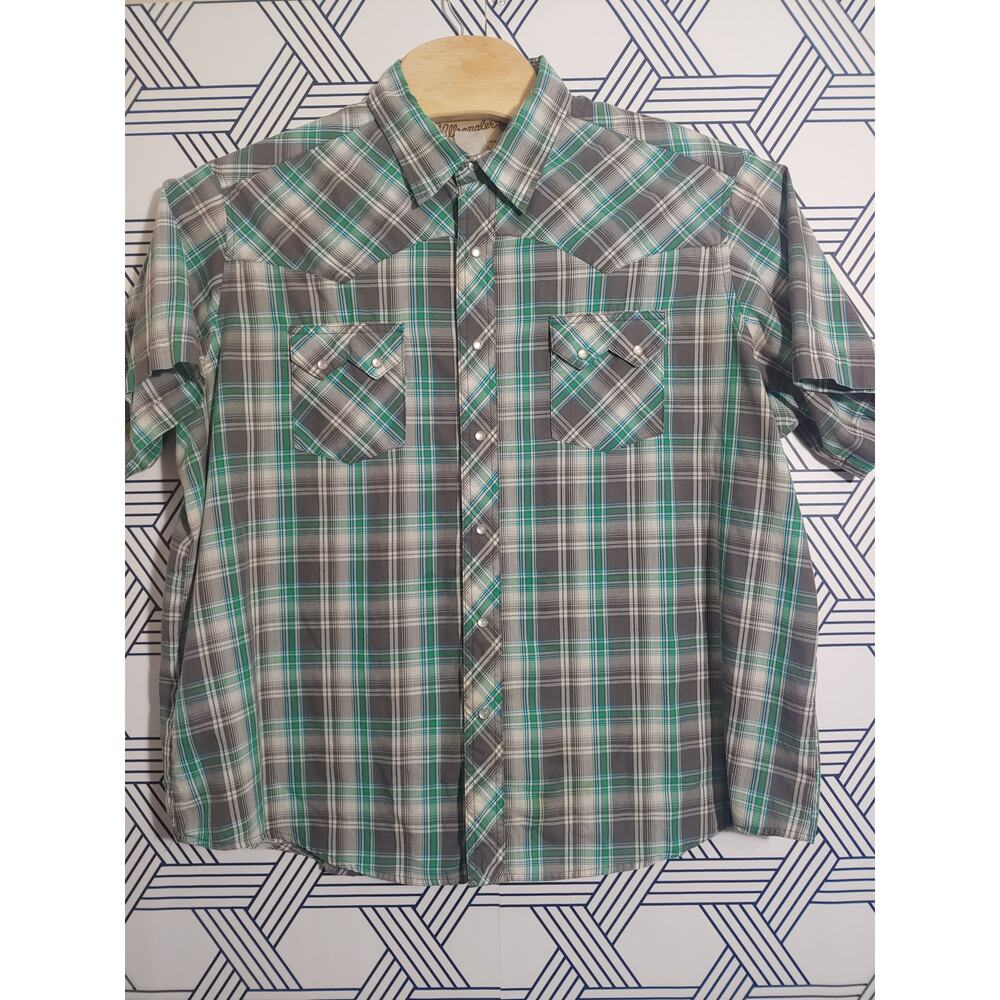 Mens Wrangler Western Fashion  Snap Shirt Size XL
